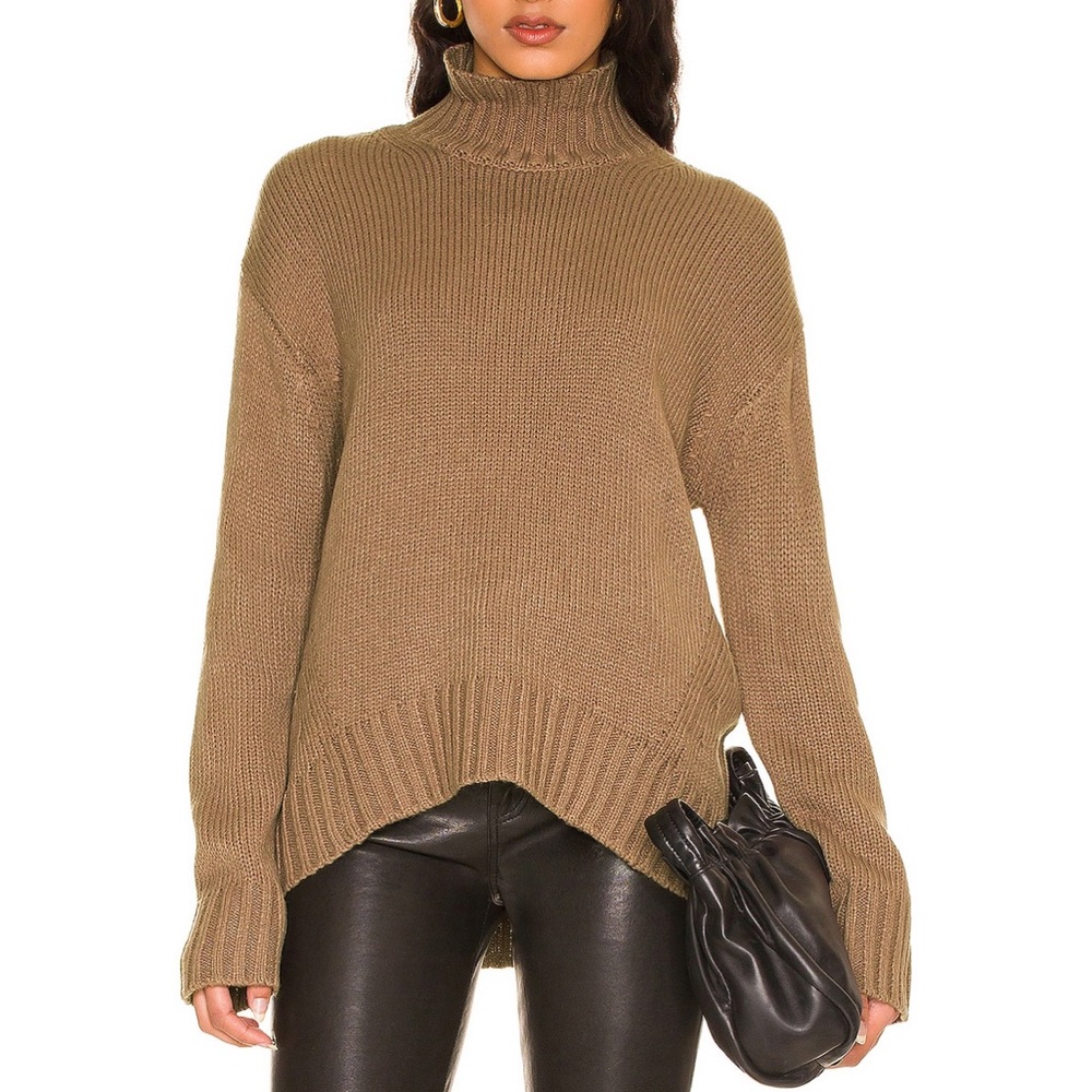 Stitches and stripes turtleneck
